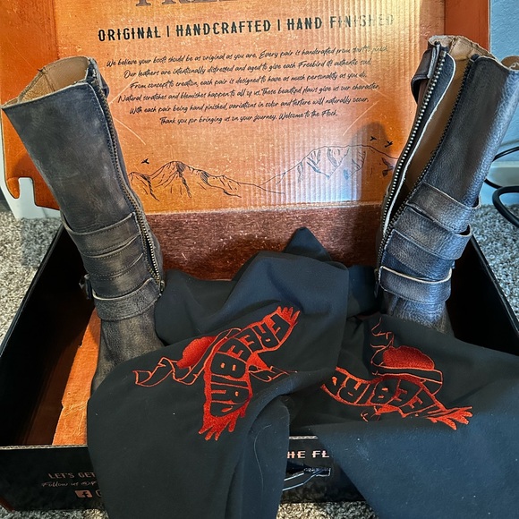 Freebird - Barker Black Leather Tall Boots - Picture 6 of 8